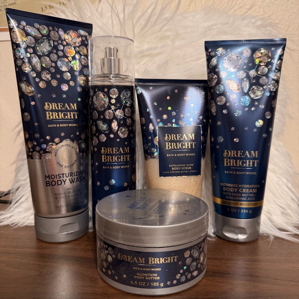 NWT Bath & Body Works 5 Piece Dream Bright Collection With Container - Picture 2 of 7